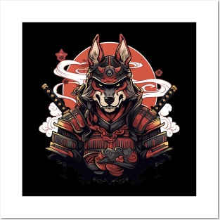 samurai dog Posters and Art